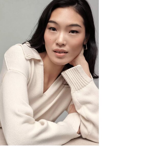 anthropologie English Factory Twofer Sweater Dress size S nwt cream new - Picture 2 of 6